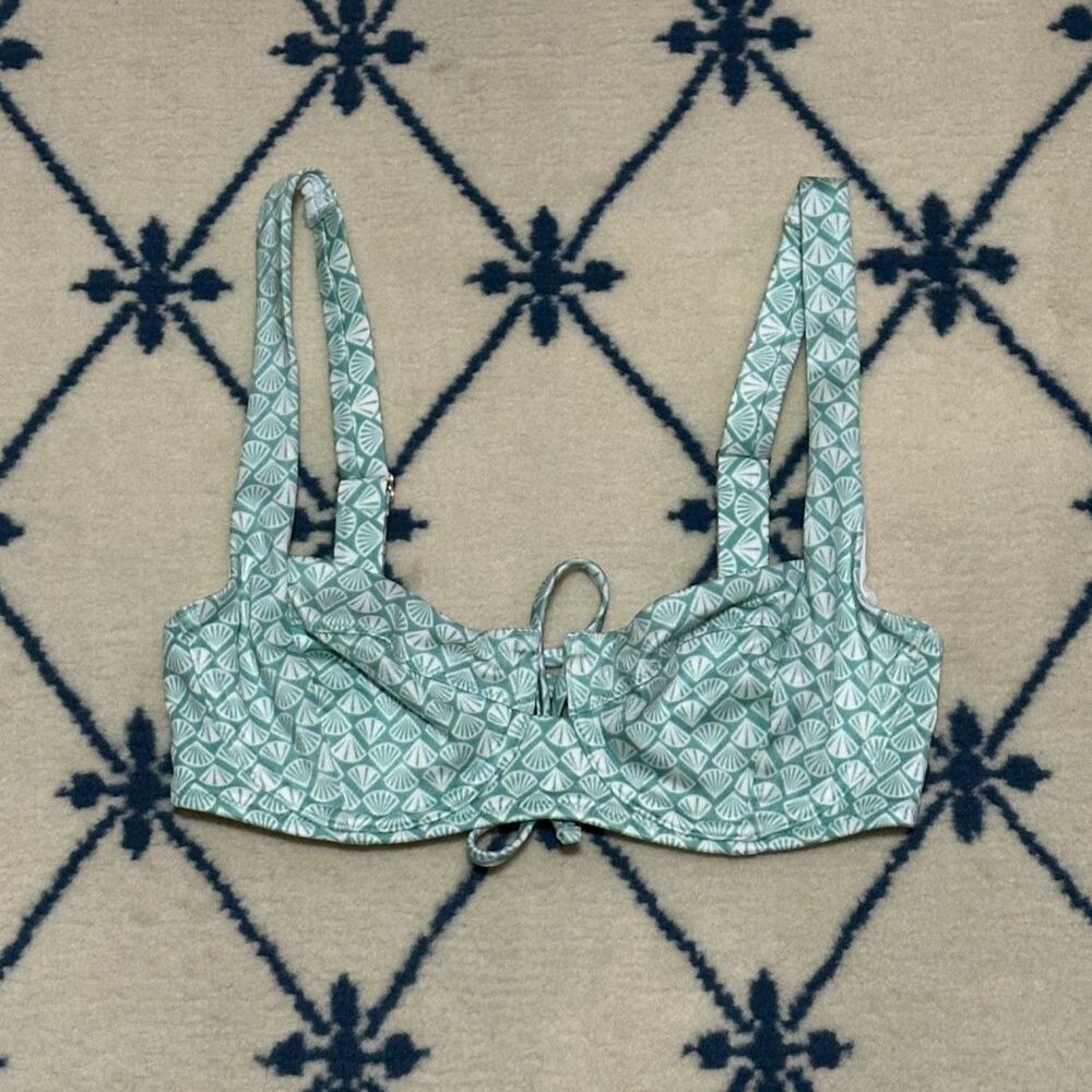 Victoria's Secret NWOT Seashell High Waist Bikini Top - Blue/Green
